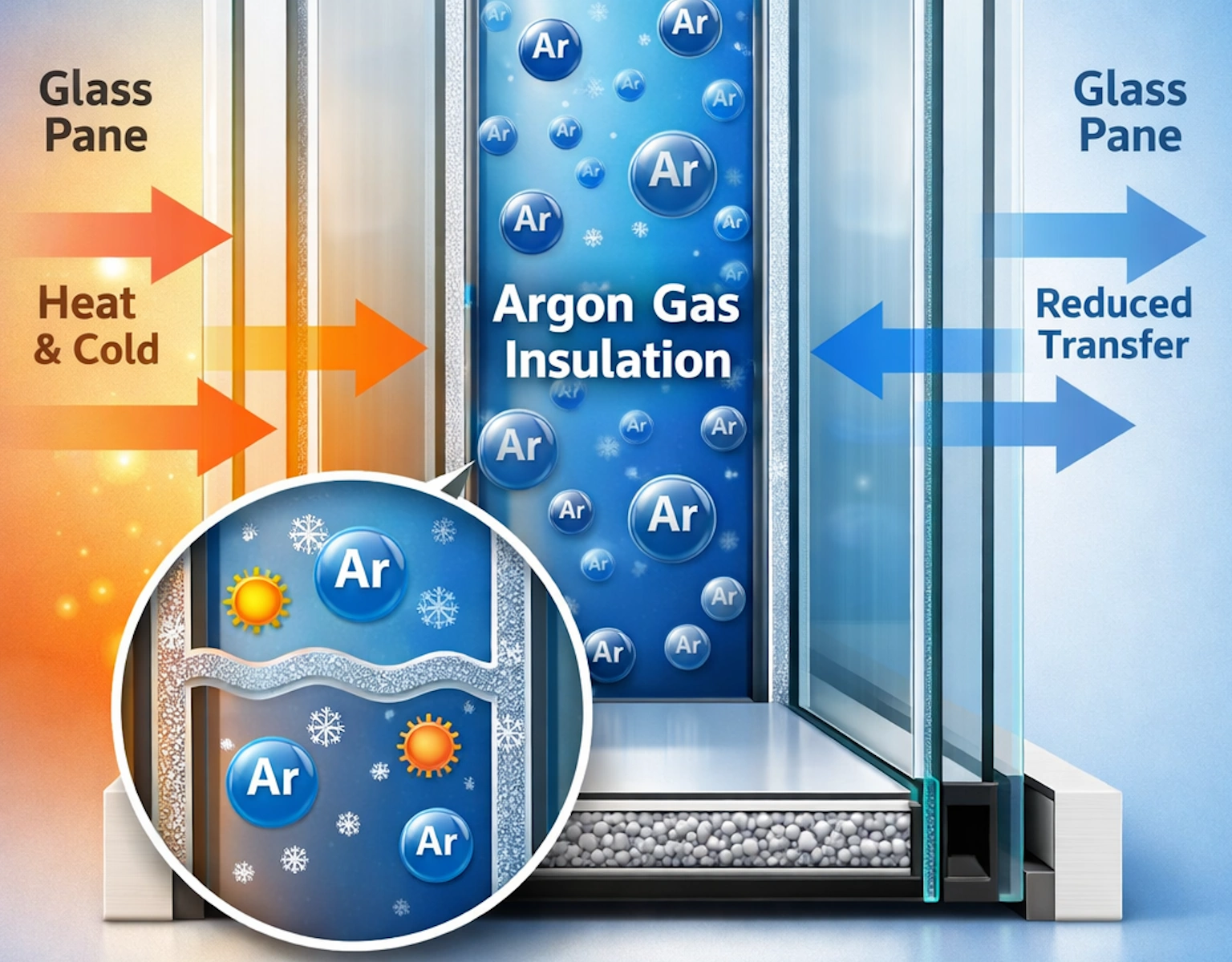Professional window installation contractors in Tulsa, Oklahoma installing argon gas filled windows