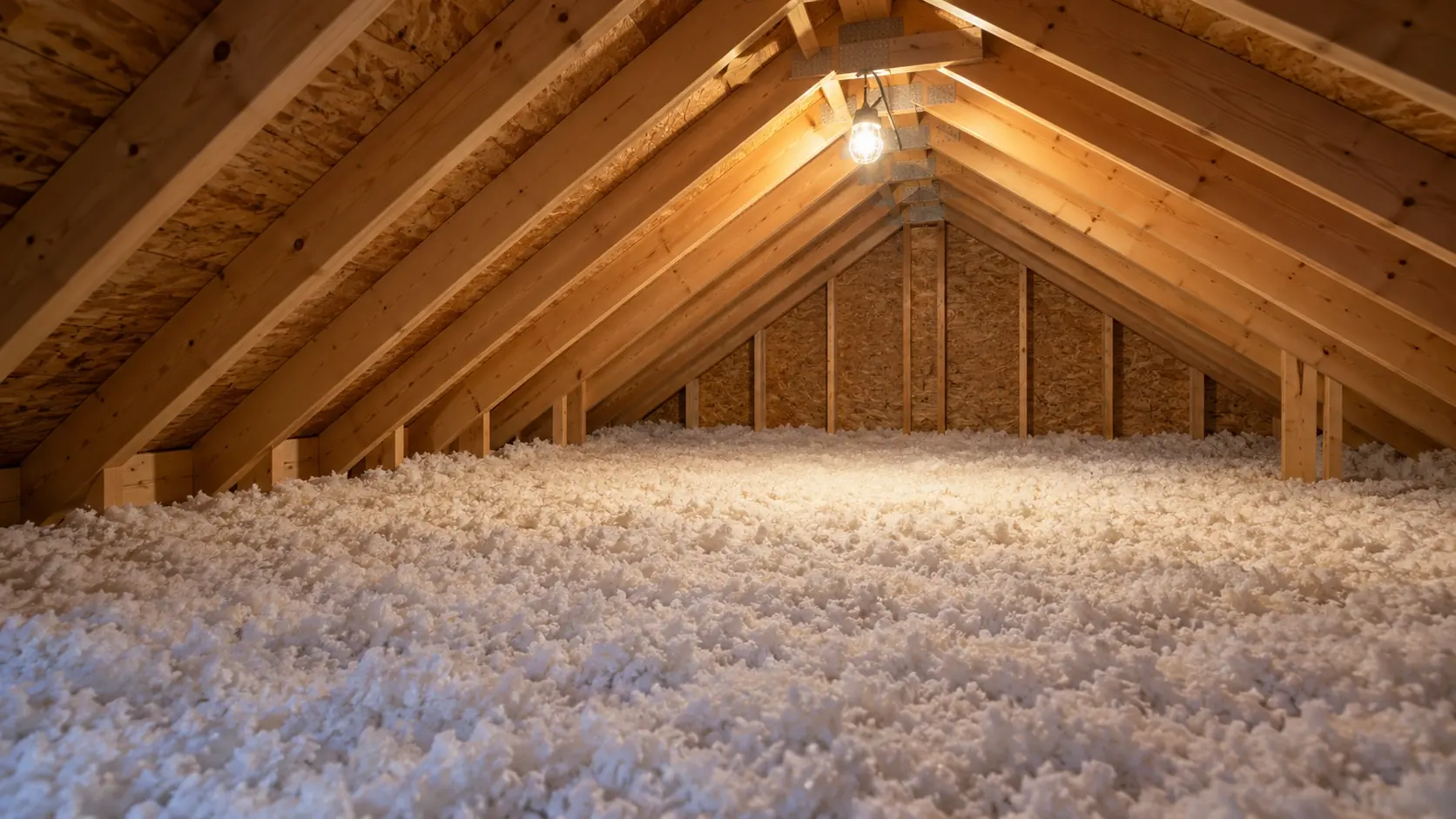 Attic insulation being added in an Oklahoma home, the improvement PSO rebates up to $600 for