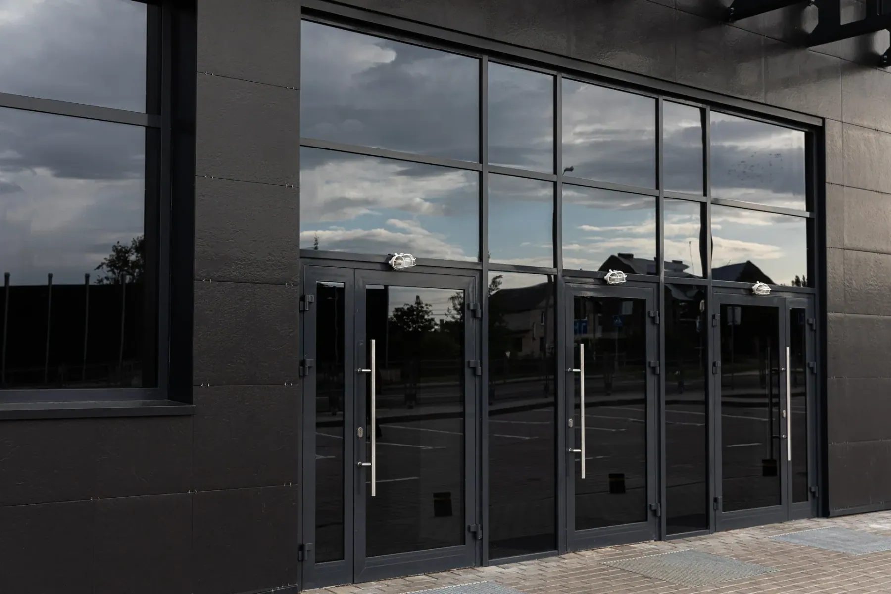 Commercial door installation completed by Morgan Windows in Tulsa