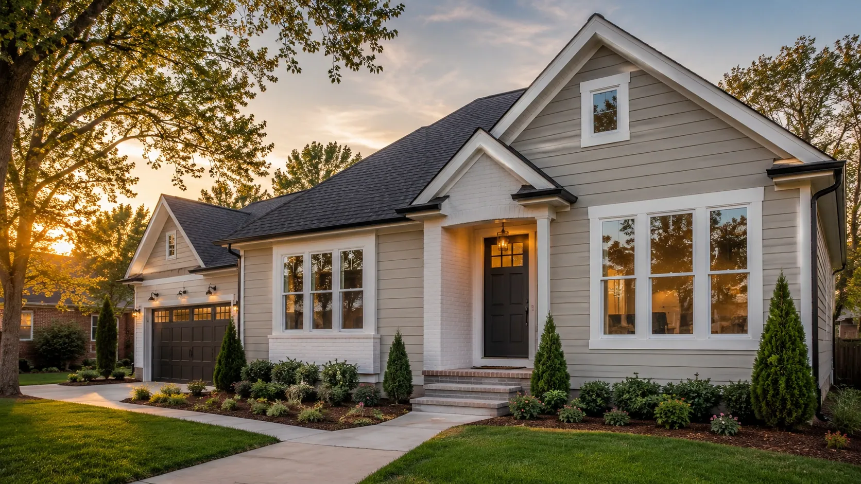 Exterior remodel with new windows, doors, and siding on a Tulsa, Oklahoma home by Morgan Windows