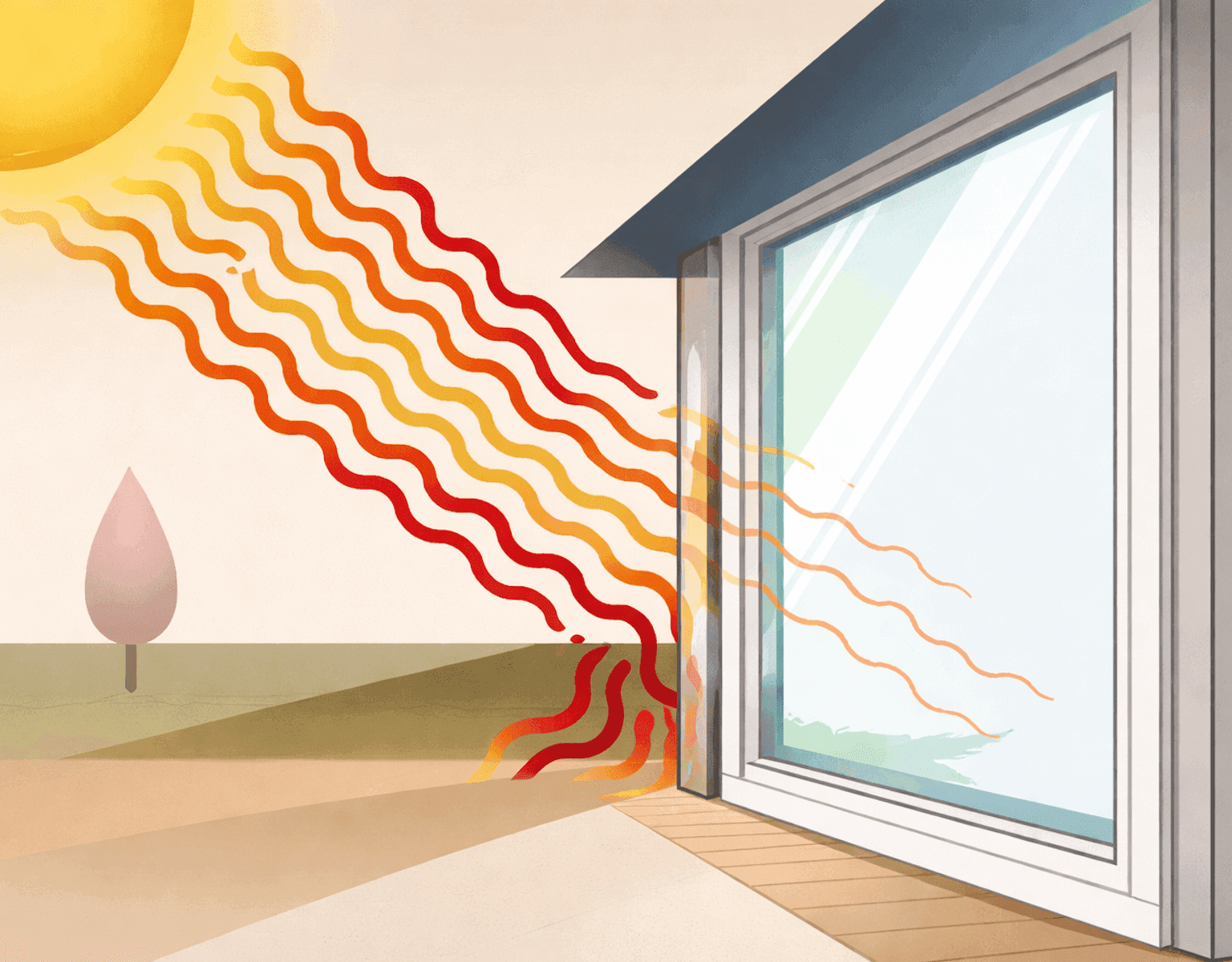 Thermal imaging showing energy efficiency of new windows installed in a Tulsa home